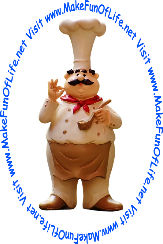 Picture of a chef holding a wooden spoon in one hand and making an a-okay gesture with the thumb and a finger of the other hand.