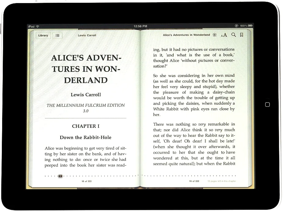 Picture of an e-reader.