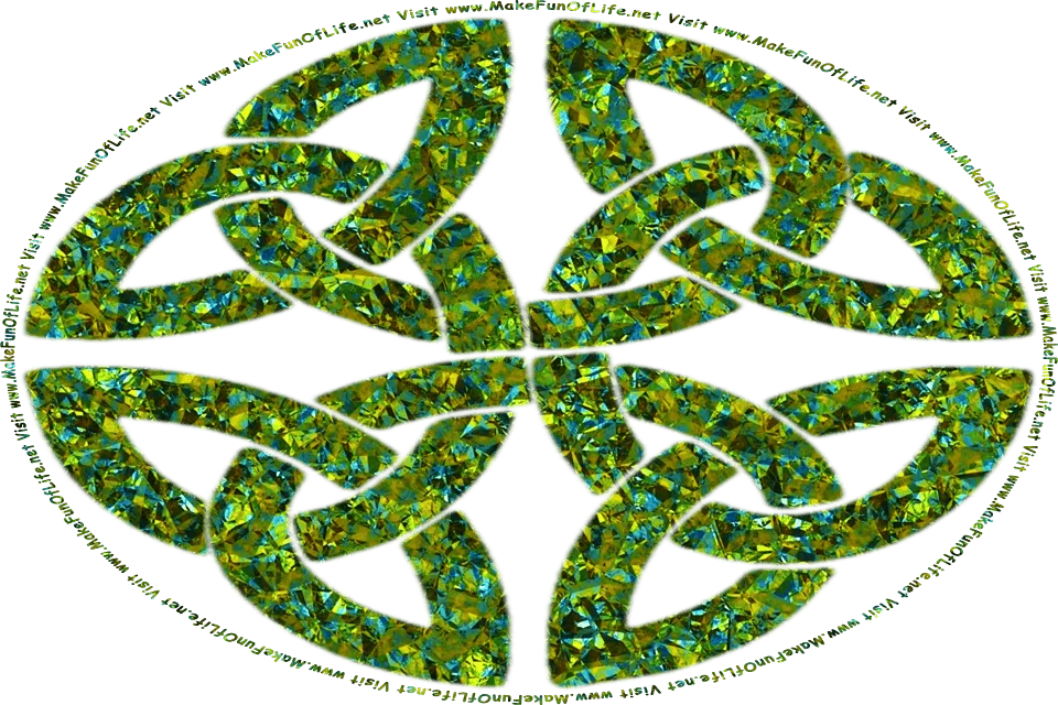 Picture of a Celtic Dara Knot, and the words, Visit www.MakeFunOfLife.net.