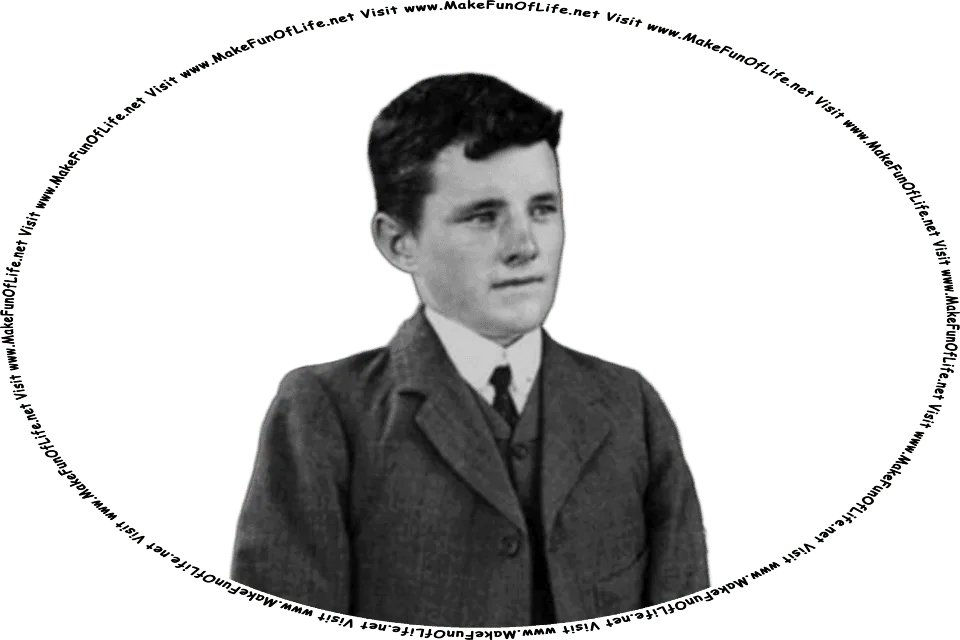 Picture of a boy or young man, and the words, Visit www.MakeFunOfLife.net.