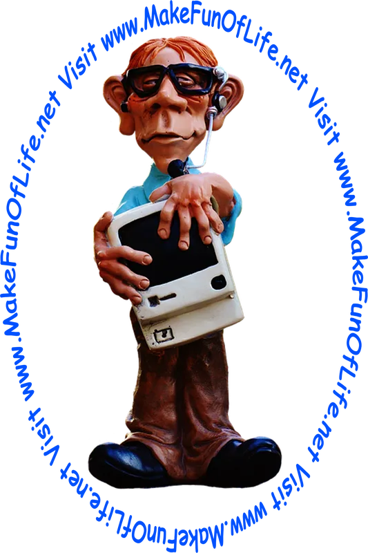 Picture of a computer technician holding a computer.