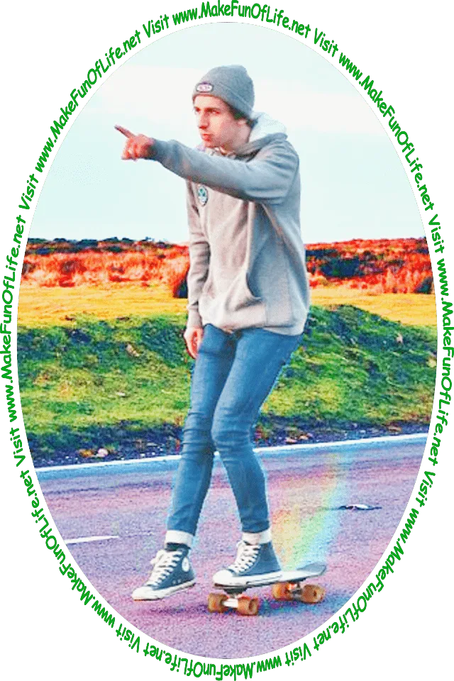 Picture of a young man riding a skateboard.