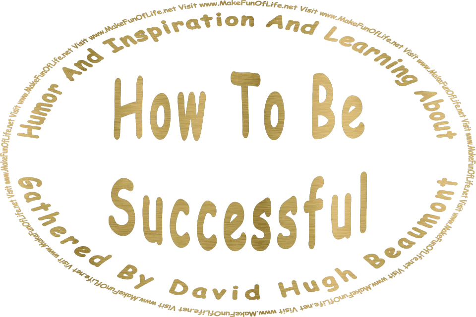 The words, ‘How To Be Successful - Visit www.MakeFunOfLife.net.’