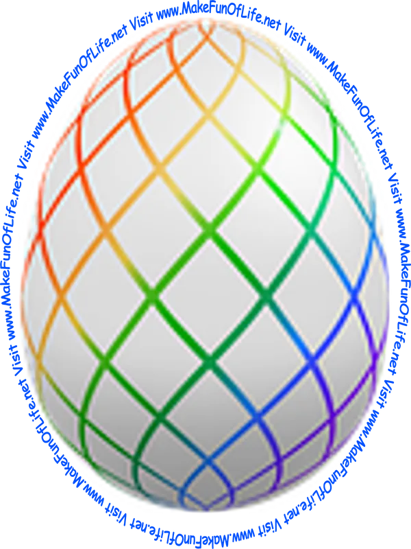 Picture of a decorated Easter egg with white color and red, orange, green, blue, and purple lines.